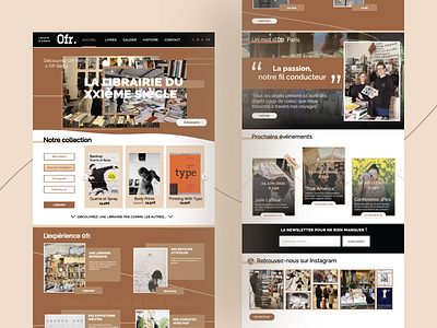 OFR Paris Galery design graphic design library ui ux vintage webdesign