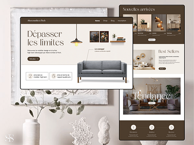 Furnitures website aesthetic art direction branding brown fashion furnitures ikea modern rebranding trend typography ui ux webdesign