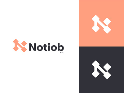 Notiob Logo Design | N letter logo brand identity branding creative logo flat gradient identity letter logo logo logo design logo designer logomark logos logotype minimalist logo modern logo n letter logo nft logo symbol typography vector