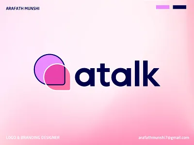 Atalk logo for chatting brand brand identity branding design graphic design icon identity illustration letter logo logo logo design logo mark logodesign logos logotype minimalist logo modern logo print typography vector