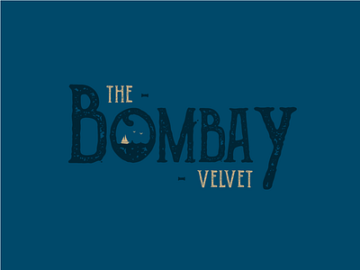 The Bombay Velvet blue boat branding design golden logo old sea style ui ux