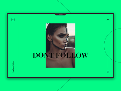 Don't follow the crowd app apparel branding design design desktop fashion graphic green jewellery logo menu minimal ui ux