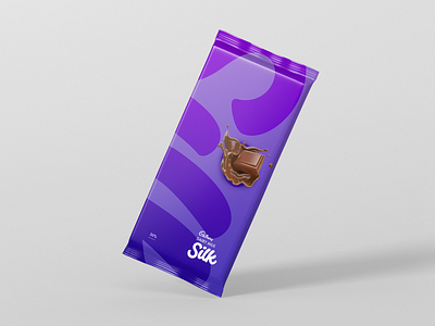 Silk Wrapper Redesign branding cadbury chocolate clean design graphic logo minimal packaging purple typogaphy vector wrapper