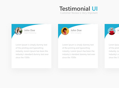 UI Testimonial Section