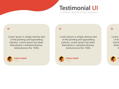 UI Testimonial Section