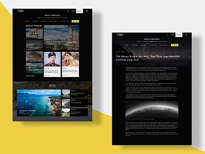 Redesign National Geographic Indonesia - Website Design black dekstop design figma indonesia landing national geographic page travel ui ux website