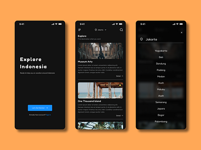 Travel Mobile App Design design homepage indonesia mobile mobile app sign in site travelling ui ux