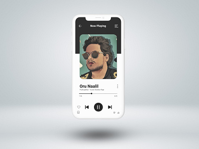 Music Player UI 3d graphic design ui