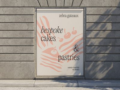 Zebra Gateaux bakery brand identity branding cake graphic design identity logo minimal poster poster design visual