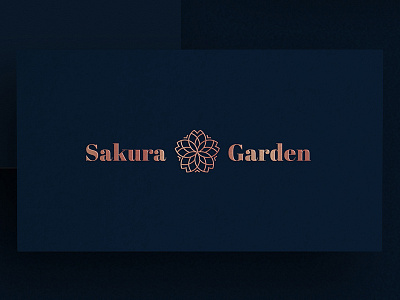 Sakura Garden - Unused option branding flower geometric logo minimal sakura typography