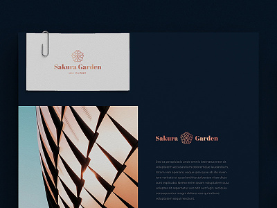 Sakura Garden - Unused option branding flower geometric logo minimal sakura typography