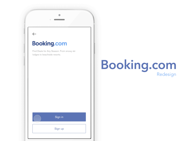 Booking Redesign Sign Up Animation app booking hotel icon in logo redesign sign travel up