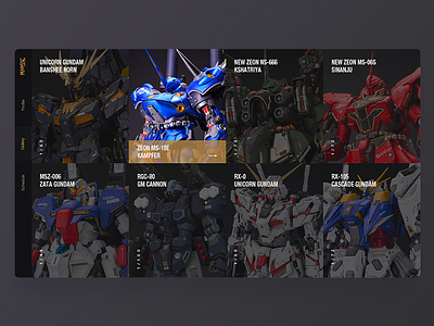 Maniac Studio Website gundam model modern responsive web