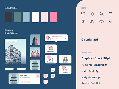 UI Elements and Components app color color palette design icons ios ui