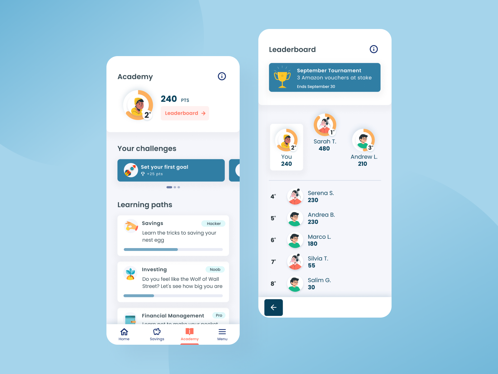 Gamification for a Fintech Mobile App by Valeria Mia Piccioni on Dribbble