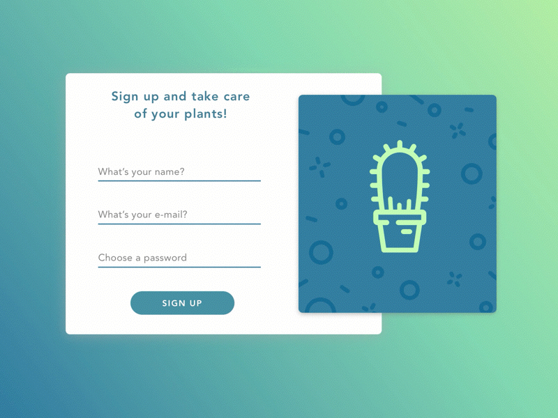 Daily UI #001 - Sign Up Interaction