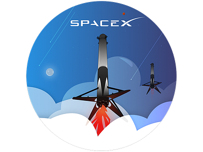 Space X Illustration affinity elon illustration mars musk space spacex