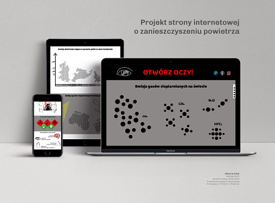 Projekt strony internetowej o zanieczyszczeniu