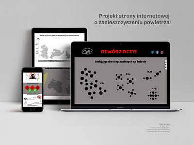 Projekt strony internetowej o zanieczyszczeniu