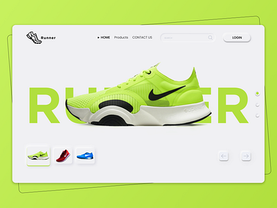 Runner- Shoes web landing page
