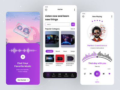 Music Sensation- Mobile App Ui Design 2021 2021 ui mobile app branding design ecommerce graphic design illustration logo music app ui ux