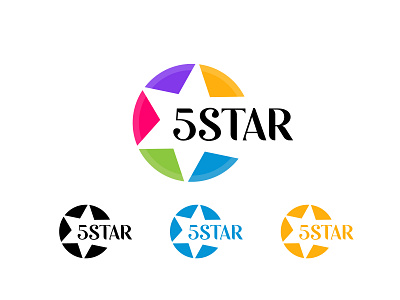 5star company logo concept branding graphic design logo