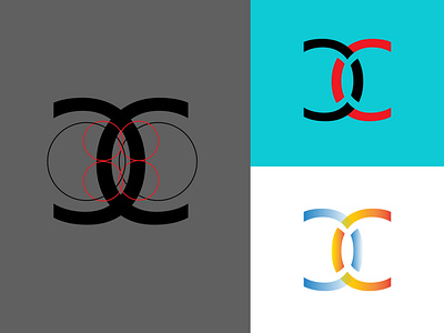 CC logo design for company branding design graphic design icon logo