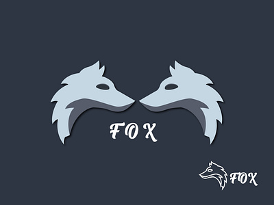 Fox shape logo concept