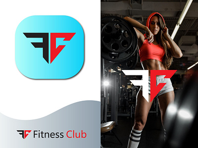 Concept fitness club logo design branding design graphic design icon logo