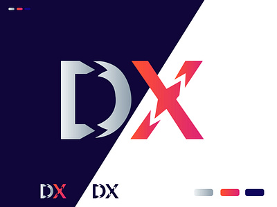 D + X = DX logo concept