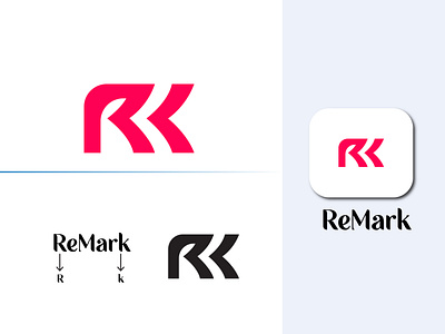 R + K = Remark logo design brand brand identity branding business logo company logo design graphic design identity identity design logo logo concept logo design logo designer logos