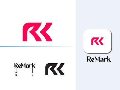 R + K = Remark logo design
