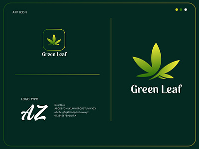 Green leaf logo & app icon design app branding design graphic design icon logo