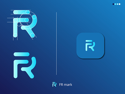 F + R logo mark | FR logo concept app branding design graphic design icon illustration logo