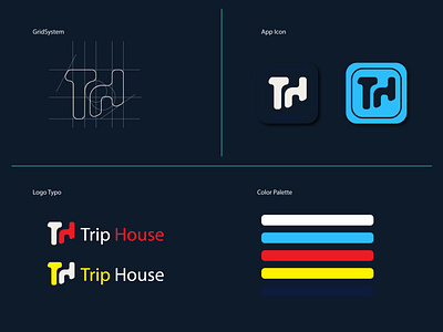 T + H logo mark | TH logo concept app brand brand identity brand identity design branding design graphic design icon logo logo concept logo design logo mark logomark logos logotype th logo