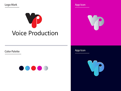 V + P logo mark | vp logo design