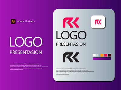 RK logo presentation | rklogo presentation app branding design graphic design icon illustration logo ui ux vector