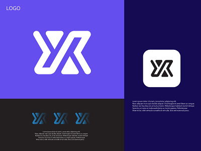 YK Logo Design app branding design graphic design icon illustration logo ui ux vector