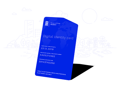 Estonia e-residency ID card concept