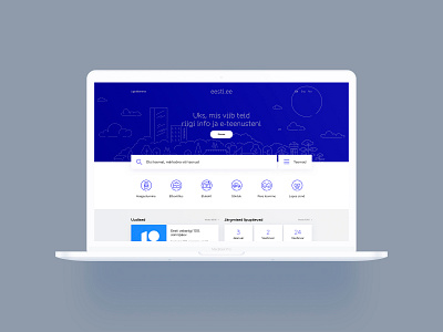 Eesti.ee Reimagined - Web blue design eesti estonia estonianmafia landing sketchapp ui ux web