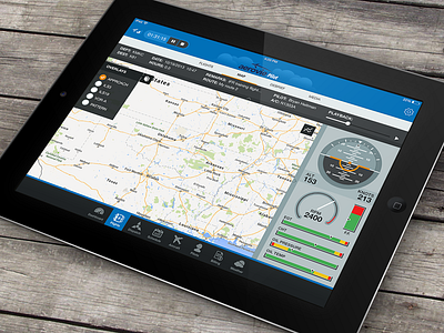 Aerovie Pilot - Recorded Flight Detail - iPad app avionics flight interface ios ipad ui ux