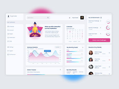 Yogamate - Dashboard dashboard figma inspired redesign ui uiux