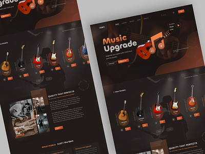 CLEF8: ONLINE MUSIC STORE app design designui figma figmadeisgn musicstore musicwebsite uiux webdesign webui