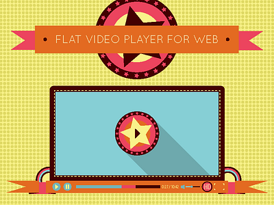 Ultra Flat Video Player Design design flat fun ios play player ultra video