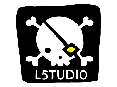 L5tudio Logo design flat fun l5tudio lemon lemon5ky logo lstudio skull studio