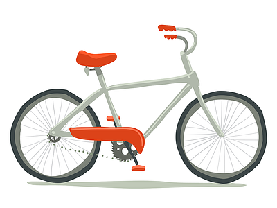 Red Bike Icon bike concept flat icon illustration illustrator red vector