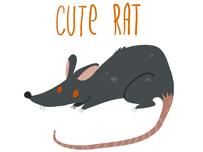 Cute Rat cartoon concept cute flat game illustrator image rat vector