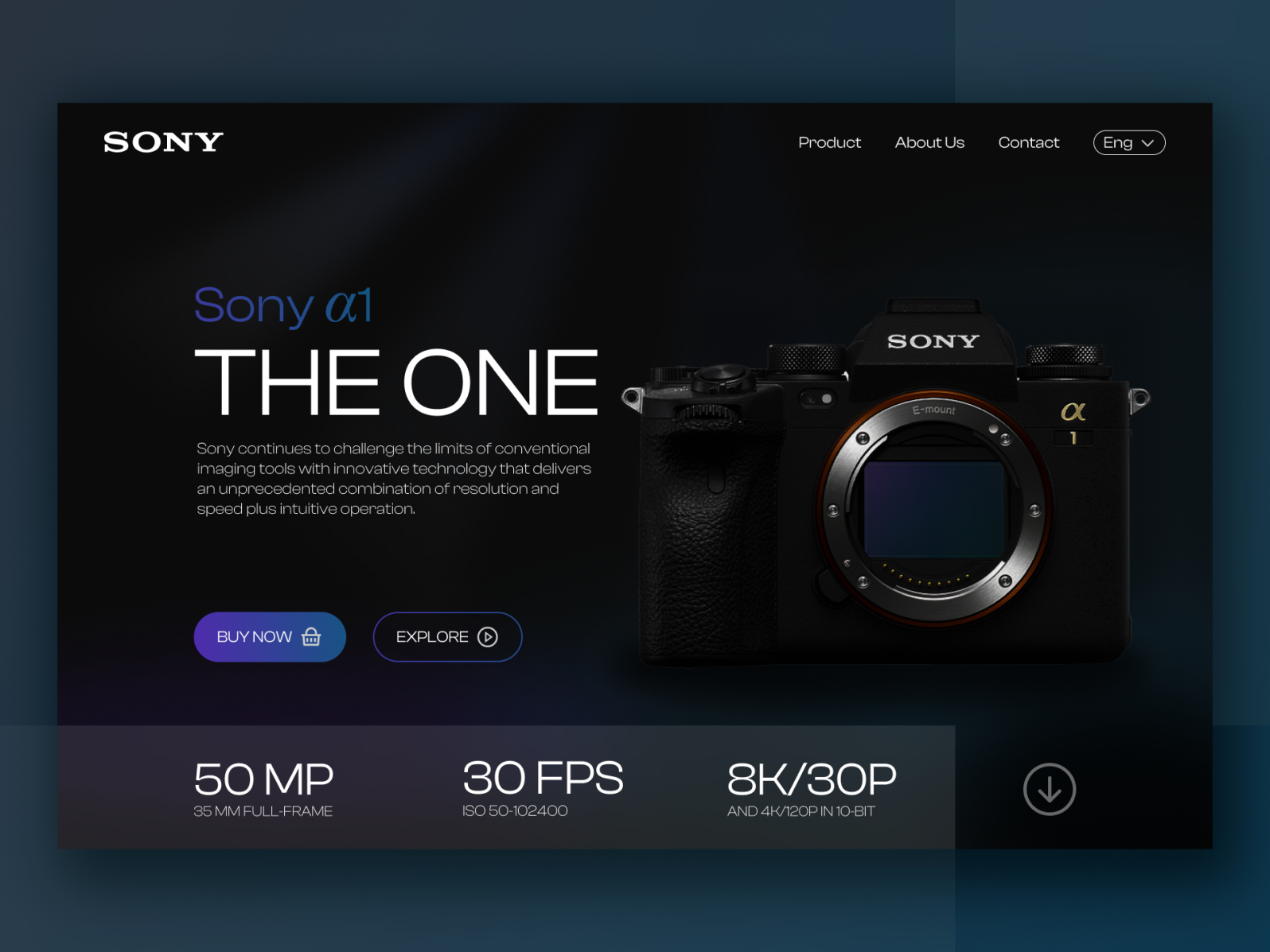 Sony Camera Home Page Design by Ady Suprayitno on Dribbble