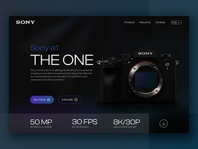 Sony Camera Home Page Design