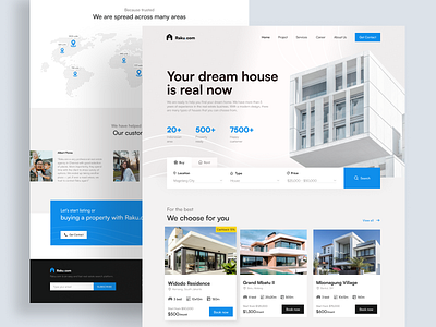 Raku - Real Estate Landing Page Design